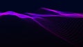 Futuristic particle wave. Abstract technology background. Big data visualization. Vector illustration Royalty Free Stock Photo