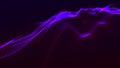Futuristic particle wave. Abstract technology background. Big data visualization. Vector illustration Royalty Free Stock Photo