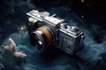 Photo camera in outer space