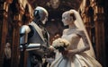 Futuristic Wedding of Robot Couple