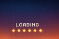 Futuristic Pixel Art Loading Screen Design for Gaming Interfaces Royalty Free Stock Photo