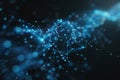 A futuristic plexus array big data render, abstract particle background. Mess network.