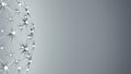Futuristic plexus glass lattice 3D rendering