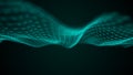 Futuristic point wave. Abstract background with a dynamic wave. Data technology illustration Royalty Free Stock Photo