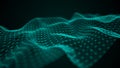 Futuristic point wave. Abstract background with a dynamic wave. Data technology illustration Royalty Free Stock Photo