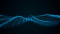 Futuristic point wave. Abstract background with a dynamic wave. Data technology illustration Royalty Free Stock Photo