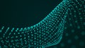 Futuristic point wave. Abstract background with a dynamic wave. Data technology illustration Royalty Free Stock Photo