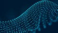 Futuristic point wave. Abstract background with a dynamic wave. Data technology illustration Royalty Free Stock Photo