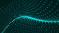 Futuristic point wave. Abstract background with a dynamic wave. Data technology illustration Royalty Free Stock Photo