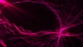 Futuristic point wave of particles. Visualization of sound waves. Dark background. Technology or science banner