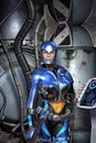 Futuristic police girl Royalty Free Stock Photo