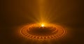Futuristic portals, Magic Hologram display technology spotlight user interface HUD circle in color.