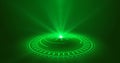 Futuristic portals, Magic Hologram display technology spotlight user interface HUD circle in color.