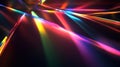 A futuristic prism backdrop with sharp, angular prisms refracting light into vibrant spectrums of
