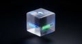 Futuristic Progress Cube with Data Upload and Download Indicators Royalty Free Stock Photo