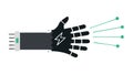 Futuristic Prosthetic Hand Bionic Power Icon, vector design Generative AI Royalty Free Stock Photo