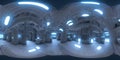 Futuristic Pseudo-360 HDRI Fractal Environment Map, Generative AI Illustration