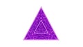 Futuristic Purple Triangle with Digital Circuit Pattern Royalty Free Stock Photo