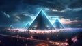 futuristic pyramids