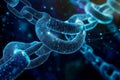 A futuristic quantum AI-powered interface, displaying glowing cybernetic encryption nodes, pulsating Royalty Free Stock Photo
