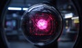 Futuristic quantum computing energy core