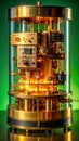 Futuristic Quantum Engine with Glowing Core Royalty Free Stock Photo