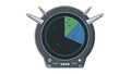 Circular Radar Display with Geometric Data Segments and Control Panel Royalty Free Stock Photo