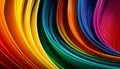 A futuristic rainbow spiral decoration in motion generated by AI