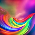 Futuristic random image background, colourful cloud smoke abstract line design