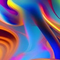 Futuristic random image background, colourful cloud smoke abstract line design