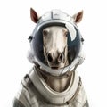 Futuristic Realism: A Humorous Depiction Of An Astronaut Horse