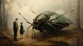 A Futuristic Realism The Lone Boy And The Giant Stink Bug