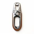 Futuristic Realism: Stainless Steel Bottle Opener With Wood Handle
