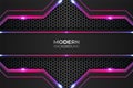 Futuristic Realistic Shape Purple and Pink Background Glow In The Dark