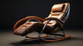 Futuristic Reclining Leather Chair With Vray Tracing - Dwg Royalty Free Stock Photo