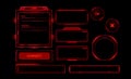 Futuristic red interface elements Royalty Free Stock Photo