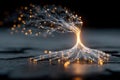 Futuristic representation of algorithms showcasing dynamic data flow concepts Royalty Free Stock Photo