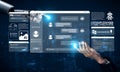 Advanced Artificial Intelligence Interface with Human Interaction, Chatbot Features, and Modern Digital Technology in Royalty Free Stock Photo