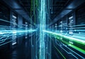 Futuristic representation of a data center Royalty Free Stock Photo