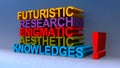 Futuristic research enigmatic aesthetic knowledges on blue