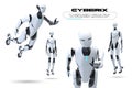 Futuristic Robot Artificial intelligence 3D Design Concept.