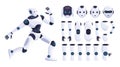 Futuristic Robot Character Design Kit Royalty Free Stock Photo