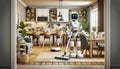 Home Robot Cleaning the Kitchen