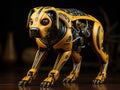 Futuristic robot dog assistant of man in the near future Royalty Free Stock Photo