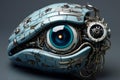 Futuristic Robot eye. Generate Ai Royalty Free Stock Photo