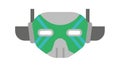 Futuristic Robot Head Mask Icon, AI and Technology, vector design Generative AI Royalty Free Stock Photo