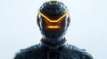 Futuristic Robot with Illuminated Helmet Design Royalty Free Stock Photo