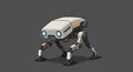 Futuristic robot with a quadrupedal structure, featuring a sleek, Royalty Free Stock Photo