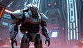 Futuristic robot soldier, sci-fi character and advanced technology, android, Stock Photo, Generative AI Royalty Free Stock Photo