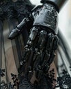 Futuristic robotic arm with intricate details